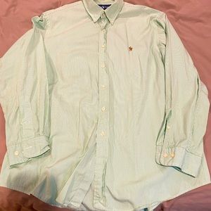 Polo Ralph Lauren Green&White Stripe Button Down